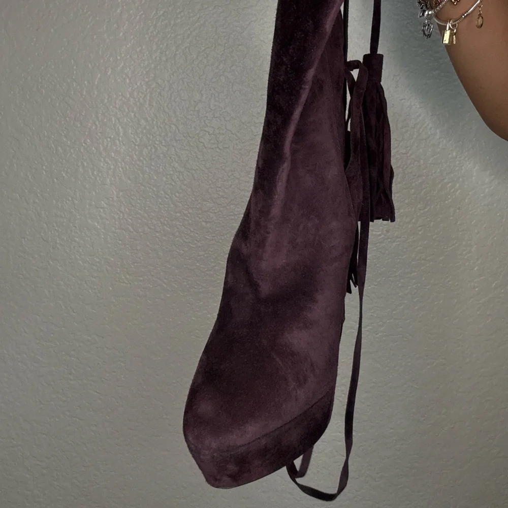 saint Laurent Vika 95 Tassel Boots - Picture 7 of 9